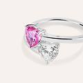 anello contrarie silver elegance argento rodiato cubic zirconia collezione silver elegance misura 54