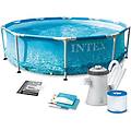 Intex 28208np Piscina Metal Frame Beachside Pompa Filtro 305x76cm