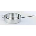 tegame con manico e maniglia in acciao inox per induzione linea apollo diam. 28cm