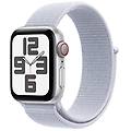 watch se gps + cellular 40mm silver aluminium case with blue cloud sport loop