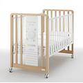 lettino trasformabile glam uno x 9 bianco naturale con piumone moon