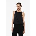 top smanicato con scollo rotondo