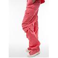 pantaloni cargo da donna in tessuto popeline tinto capo rouge red direct dyed donna extra small