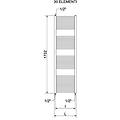 termoarredo scaldasalviette lisa 22 h 1732 l 550 verniciato bianco 30 elementi tubolare ral 9010