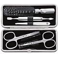 classic inox set per manicure coccodrillo nero 5 pezzi