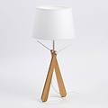 lampada da tavolo zazou lt bianca / legno chiaro
