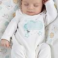 tutina in interlock da neonato bianco taglia 1m