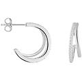 orecchini a cerchio silver shine argento rodiato cubic zirconia collezione silver shine bianco