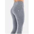 pantaloni push up wr. up 7/8 superskinny vita alta con zip grigio mélange donna xxs