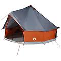 - tenda familiare tipi 12 persone grigia e arancione impermeabile