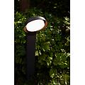 lampione con sorgente luminosa da giardino polo h 65 cm in alluminio grigio 1100lm max15w ip54