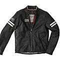 giubbotto moto in pelle custom vintage nero ghiaccio taglia 54