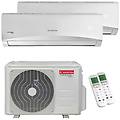 condizionatore prios dual split 12000+12000 btu inverter r32 a+ unità esterna 5 0 kw