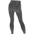 jeggings push up wr. up 7/8 curvy con gamba superskinny gray jeans-yellow seams donna extra small