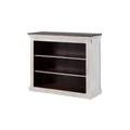 libreria in legno di acacia / mango bianco cerato 120x45x100 castle-antik #109
