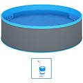 - piscina fuori terra con skimmer e pompa sospesi 350x90cm grigia