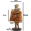 lampada da tavolo animal meerkat fur marrone 51 cm e14