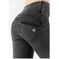 jeans push up wr. up eco denim navetta con impunture black denim-black seams donna large