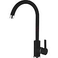 mgkc0140 rubinetto cucina miscelatore monocomando canna alta in granitek colore full black g40