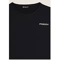 t-shirt comfort in tessuto tecnico con bordature a contrasto nero donna medium