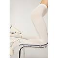 collant con cashmere a coste donna bianco xl