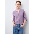 - cardigan in puro cotone viola regular fit con bottoni donna viola chiaro taglia xs