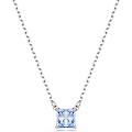SWAROVSKI pendente matrix taglio squadrato blu placcato rodio os