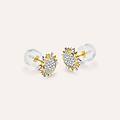 orecchini lobo claire oro giallo cubic zirconia collezione claire oro giallo