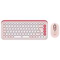 pop icon combo tastiera + mouse bluetooth (rosa bianco)
