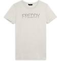 freddy. t-shirt donna con logo in strass bicolori tshirt ritiro gratis
