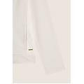 felpa con ricami sangallo e zip white sand donna small