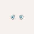 orecchini lobo punto luce silver rainbow argento rodiato cubic zirconia collezione silver rainbow