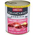 grancarno adult sensitive 24 x 800 g umido per cane manzo puro e patate