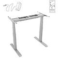 scrivania motorizzata sit/stand 120x75 cm altezza 62-128 cm piano in noce/base grigia collegata