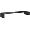 - mobile /rialzo porta tv in vetro nero 100x30x13 cm