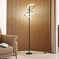 lampada led da pavimento madu nero metallo 160 cm dimmerabile