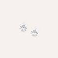orecchini lobo claire oro bianco cubic zirconia collezione claire oro bianco