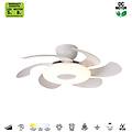 Mantra Ventilatore Da Soffitto A Led Flower White Motore Dc Silenzioso 79 Cm Cct