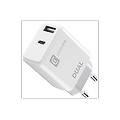 caricabatteria dual charger da 20w bianco
