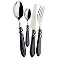 casa posate aladdin set 75 pz. scatola gallery nero argento