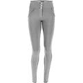 pantaloni push up wr. up skinny cotone organico vita media grigio mélange donna medium