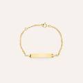 bracciale con targhetta holy oro giallo collezione holy oro giallo