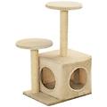 - albero per gatti con pali tiragraffi in sisal 60 cm beige