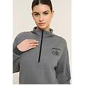 felpa comfort fit donna m&eacute;lange con mezza zip x elite melange gray donna extra small