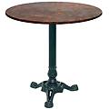 tavolo bistrot rotondo 70x70x75x70 cm (lxlxhx&oslash;) metallo arrugginito struttura nero rotonda