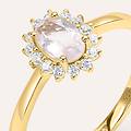 anello solitario kate am&eacute;lie oro giallo quarzo cubic zirconia collezione am&eacute;lie misura