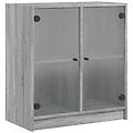 - mobile con ante in vetro grigio sonoma 68x37x75 5 cm
