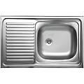 lavello da appoggio 1 vasca dx 80 cm inox
