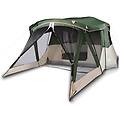 - tenda da campeggio con portico per 4 persone verde impermeabile