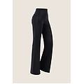 pantaloni wr. up super flare in similpelle lucida nero donna medium